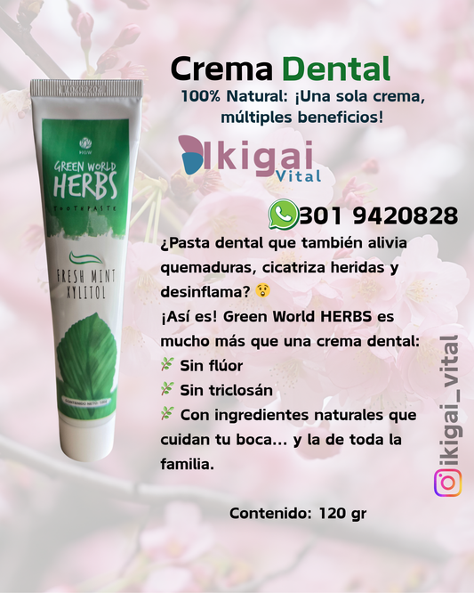 Crema Dental Natural Green World HERBS HGW