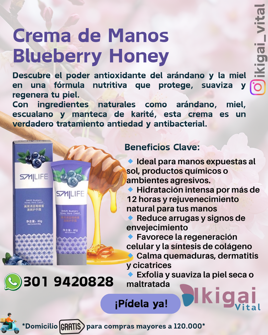 Crema de Manos arandanos y miel HGW